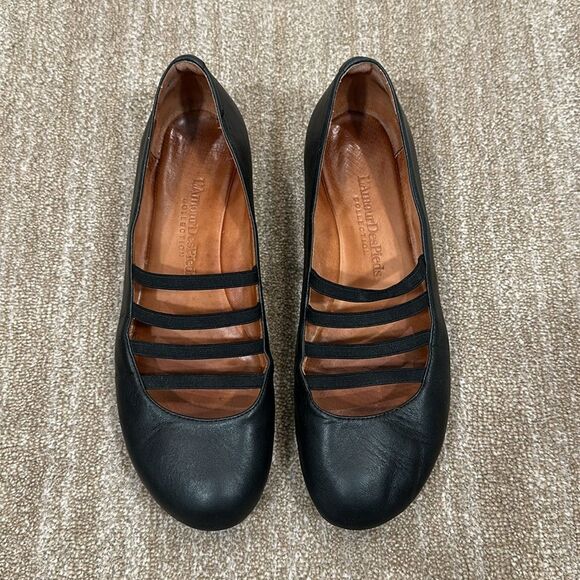 L’Amour Des Pieds Caiden Leather Ballet Flats Shoes Black Women Size 10M - Picture 2 of 11